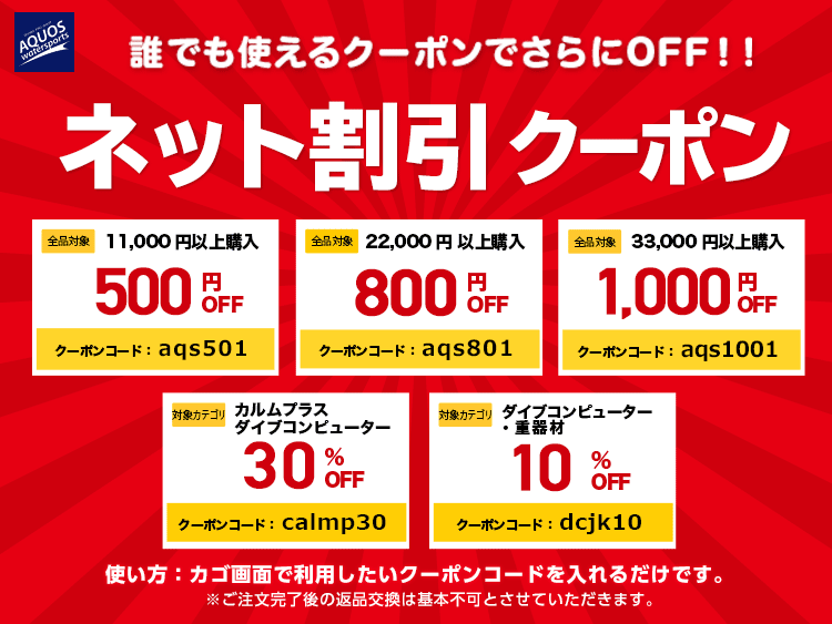 誰でも使えるネット割引クーポンでさらにOFF！