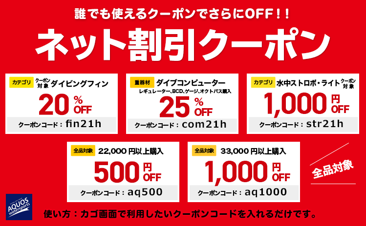 誰でも使えるクーポンでさらにOFF