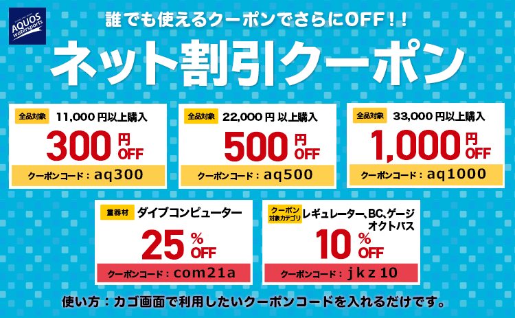 誰でも使えるネット割引クーポンでさらにOFF!