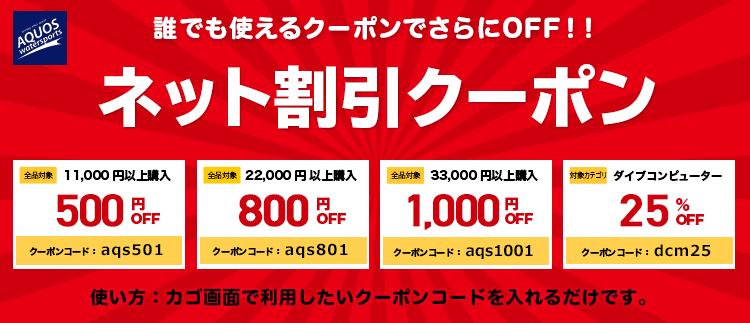 誰でも使えるネット割引クーポンでさらにOFF!