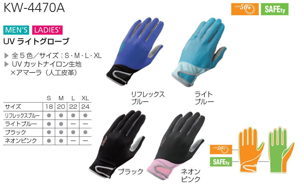 AQA(アクア)UVライトグローブ KW-4470A【おすすめ】