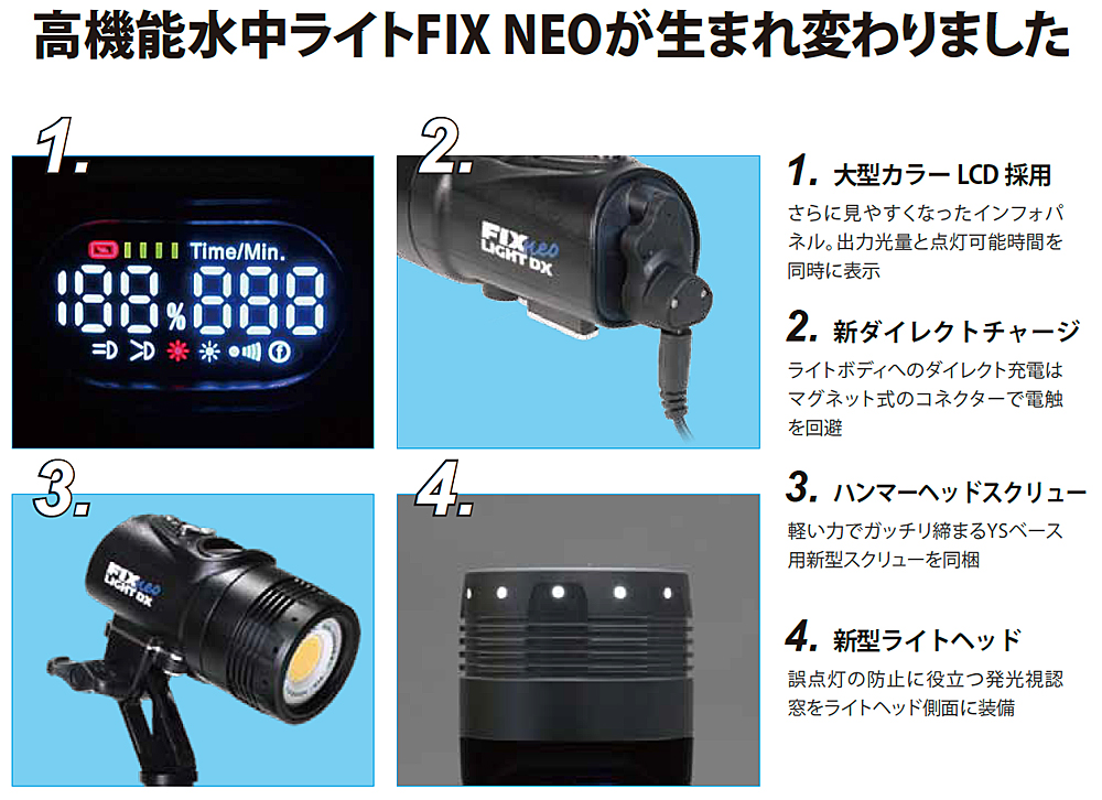 水中ライト Fisheye(フィッシュアイ）FIX NEO Premium 1500DX SWR II